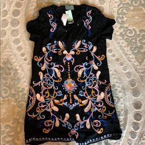 Skies are Blue embroidered shift dress, M, NWT